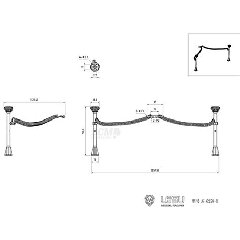 scm-modellbau - Lesu GPS Antenne Version B für Baumaschinen 1:14, 70,90