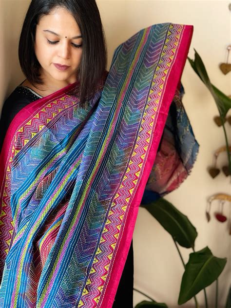 Handmade Kantha Silk Dupatta Collection | Authentic Handmade – Masakalee