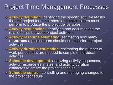 Image result for Project Time Management Processes