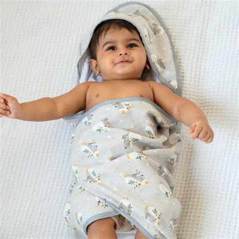 Buy Muslin Towels For Baby - Baby Hooded Towel Animal Print | Cocoon Care