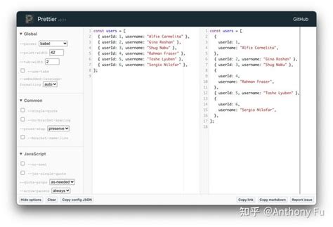 Prettier Config 的图像结果