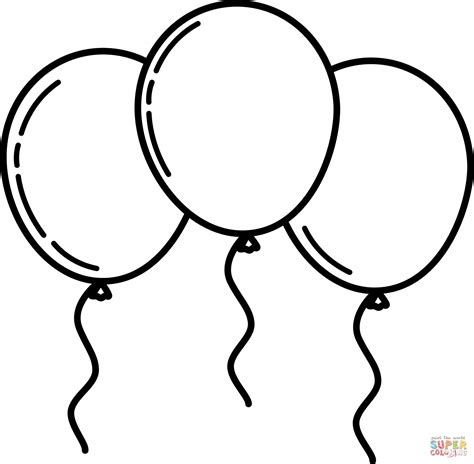 Balloon Coloring Pages Printable For Kids