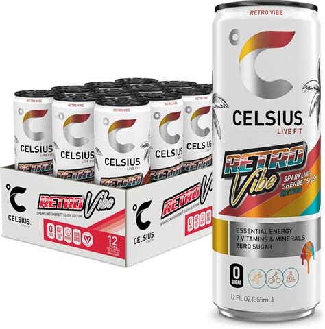 Amazon.com : CELSIUS Essential Energy Drink, What's Your Vibe Variety ...