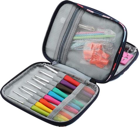 Buy Looen Crochet Hooks Set-Yarn Needles Coloured Aluminum with Storage ...