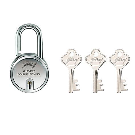 Buy Godrej Round 6 Levers 3 Keys Padlock Online at Best Price of Rs 309 ...