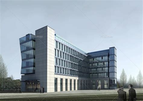 现代多层办公楼建筑方案设计（skp、cad、效果图 - SketchUp模型库 - 毕马汇 Nbimer