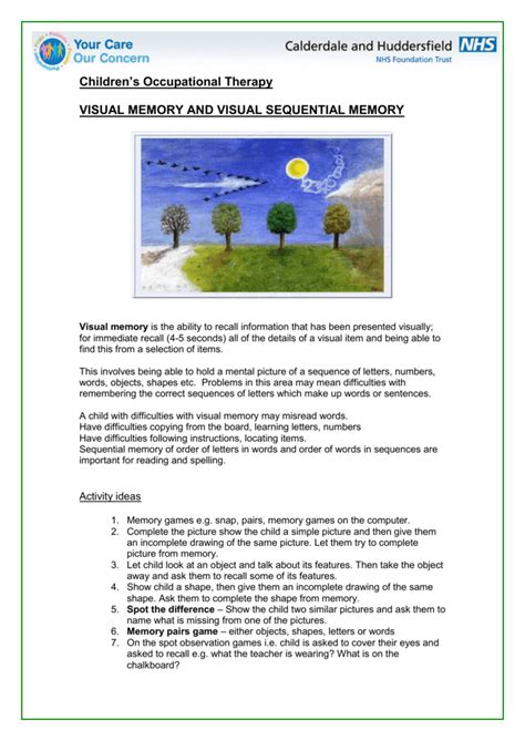 Image result for Visual Memory Objects