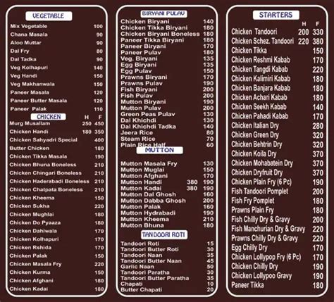 Menu at Lovely Chinese Restaurant, Mumbai
