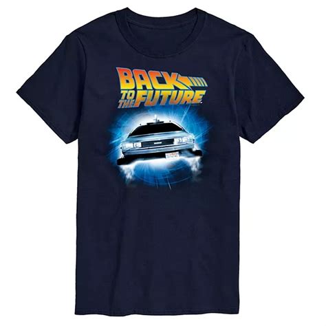 Big & Tall Back To The Future Logo And Delorean Graphic Tee