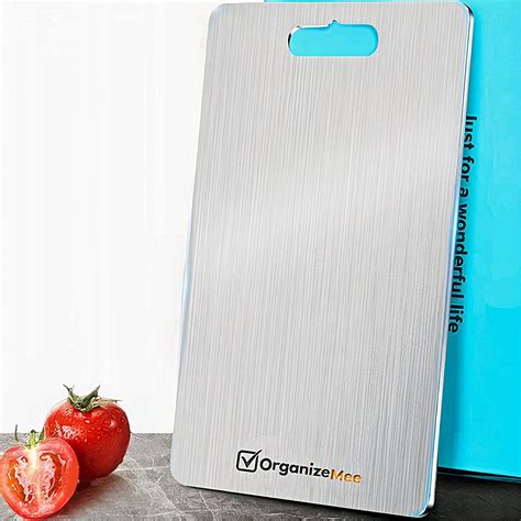 Buy OrganizeMee Chopping Board Stainless Steel Metal Cutting Kitchen ...