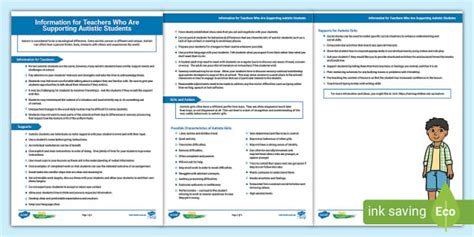 Information For Teachers Who Support Autistic Students