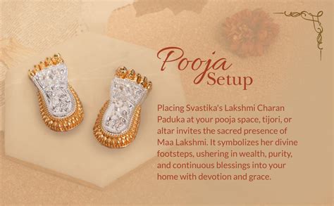 Maa Lakshmi's Charan Paduka - Gold & Silver Plated (3 Inch)