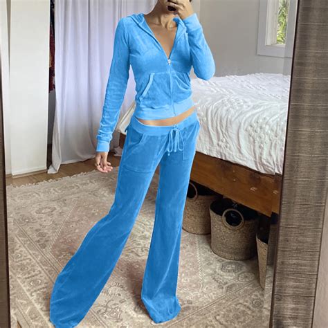 Summer Savings!Velvet Tracksuits for Women Set Long Upper, Velour ...