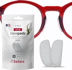 Setex Gecko Grip Anti-Slip Nose Pads for Eyeglasses, (5 Clear Pair) USA ...