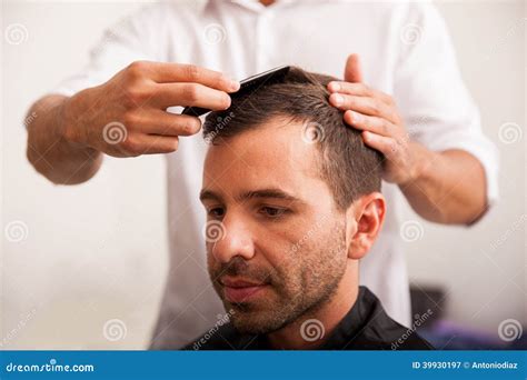 Hispanic Man Getting a Haircut Stock Image - Image of latin ...