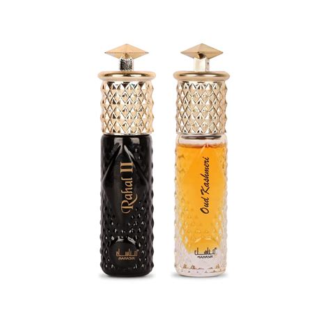 Manasik Set of 2 Alcohol Free Premium Attar, Rahal II & Oud Kashmeri ...