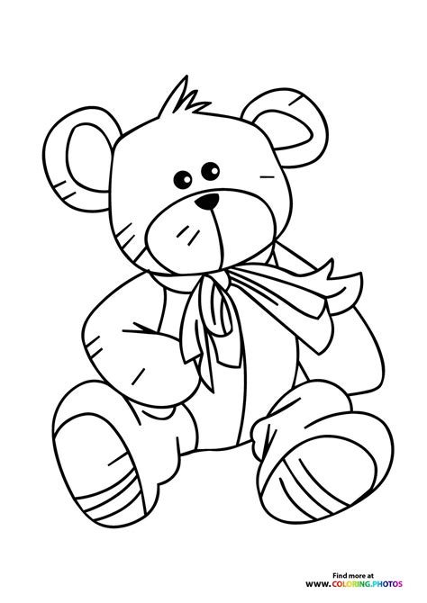Valentines Teddy Bear - Coloring Pages for kids | Free and easy print