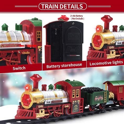 Buy Christmas Train Set with Lights and Sounds Railway Tracks Sets ...