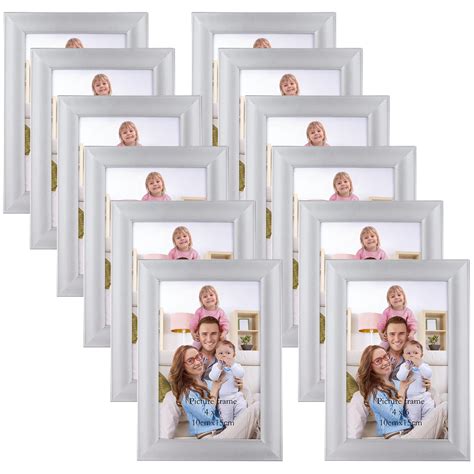 Amazon.com - Giftgarden 4x6 Picture Frame Silver Set of 12, Multi ...