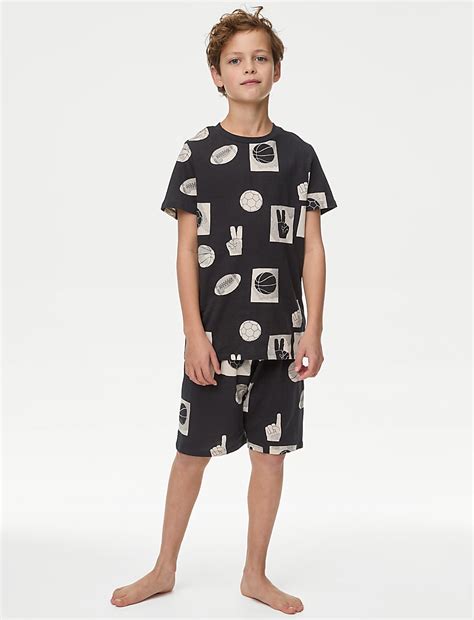 Buy Pure Cotton Sports Pyjamas (7-14 Yrs) at Marks & Spencer