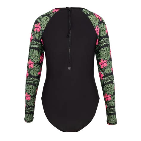 SoulCal | Long Sleeved Swimsuit Womens | Black/Pink | SportsDirect.com