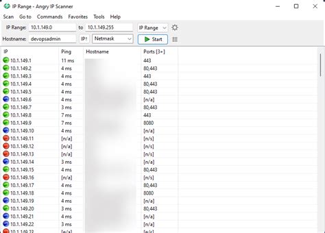 Angry IP Scanner 的图像结果