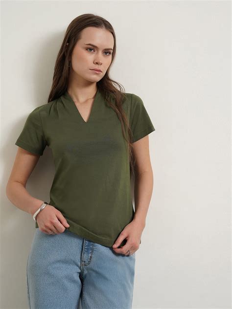 Buy Olive Cotton V Online | FableStreet