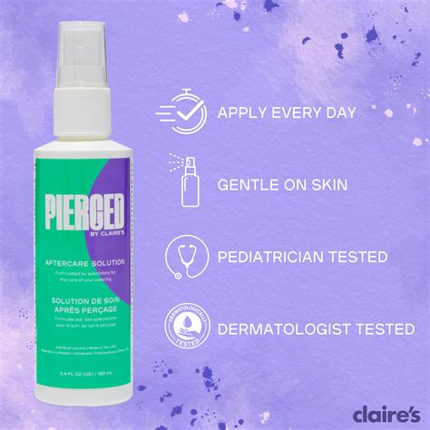 Snapklik.com : Claires Standard Aftercare Ear Piercing Solution Avoid Infections On Pierced Ears