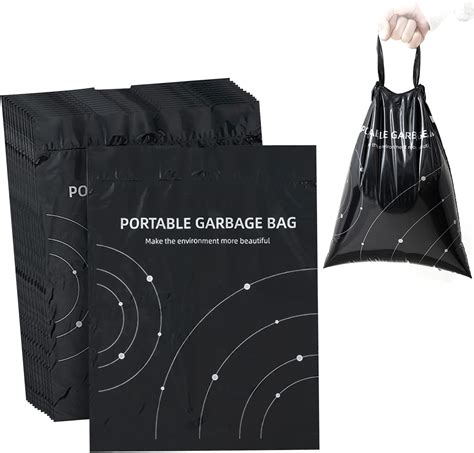 Amazon.com: Plastic Car Trash Bags 50 pcs Black - 9x12x2 Thick Car Trash Bags Disposable Hanging ...