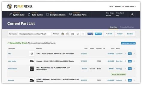 Image result for Pcpartpicker.com/Computer-Builds