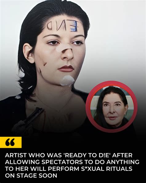 Artist Who Once Let The Public Do Anything To Her Now Preparing Sexual Ritual Performance On ...