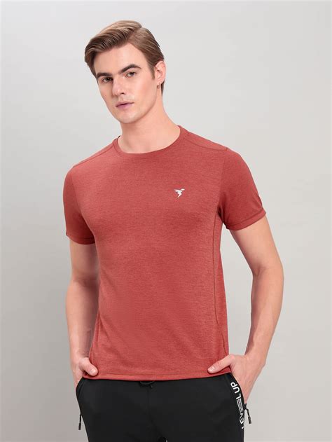 Men Slim Fit Crew Neck T-shirt with Double Cool