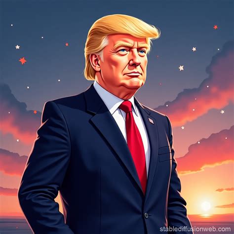 Donald Trump in Anime President Mode | Stable Diffusion Online