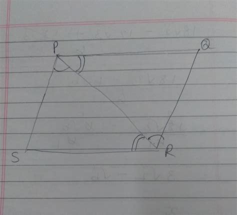 In figure, PQRS is a quadrilateral in which PQ||SR and PS||QR.Prove that