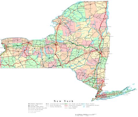 New York County Map Printable