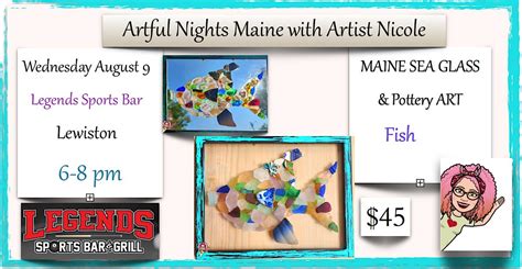 Create Maine Sea Glass and Pottery Art at Legends Sports Bar in ...