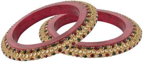 Buy Poppy Shoppy Multi-Colour Lac Bangle Set for Women (Poppy_BAN_D16_2 ...