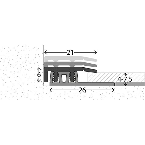 CARL PRINZ Abschlussprofil »PROFI-DESIGN«, BxH: 21 x 6 mm, verdeckte ...