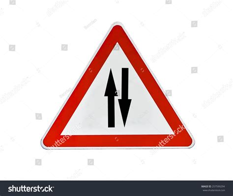 Road Sign Triangle Traffic Sign Two Stock Photo (Edit Now) 257599294