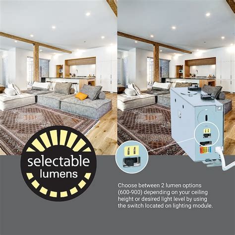 HALO Matte White 4-in 955-Lumen Switchable Round Dimmable LED Canless ...