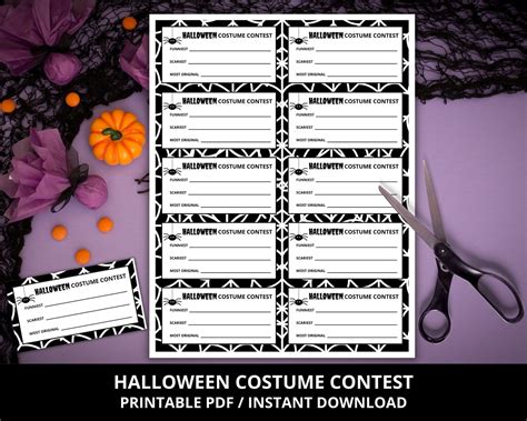 Printable Costume Contest Categories