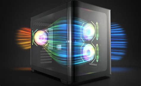 FSP S380 Black Micro ATX Case, ARGB Fans, Curved Side Panel