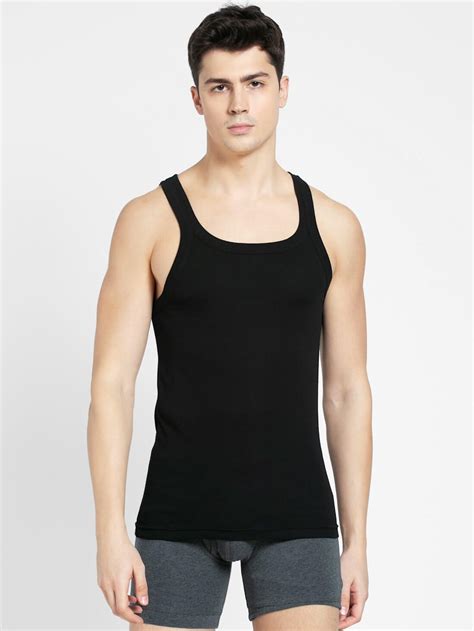 Jockey Jockey Zone Black Square Neck Vest US26 Online - Route2Fashion