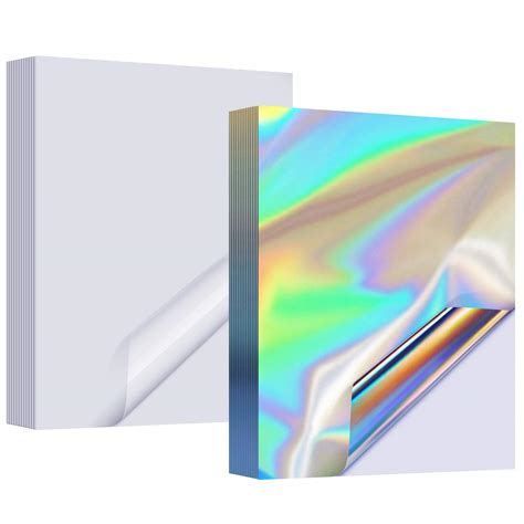 Buy 24 Pieces A4 Size Holographic Printable Vinyl Sticker Paper with 24 ...