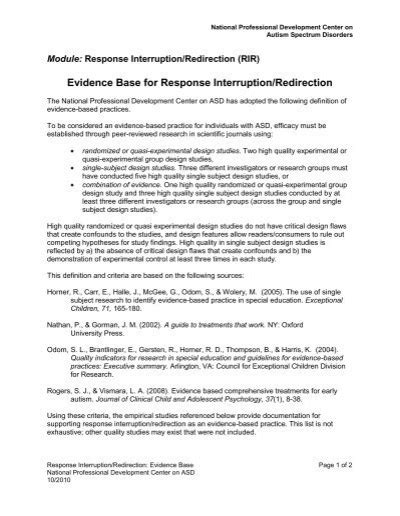 Image result for Response Interruption Redirection