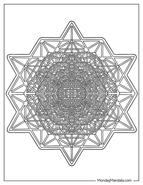 21 Geometric Coloring Pages (Free PDF Printables)