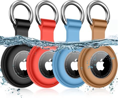 Amazon.com: 4 Pack,IPX8 Waterproof Airtag Holder for Apple Air Tags with Air Tag Keychain ...