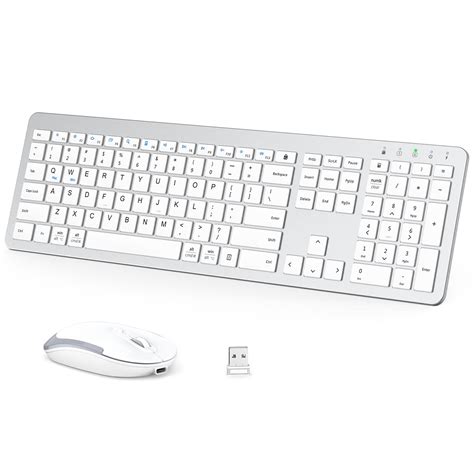 Iclever Gk08 Wireless Keyboard And Mouse Rechargeable Ergonomic ...
