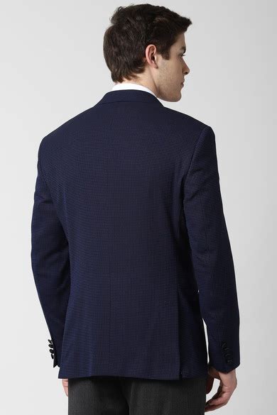 Buy Men Navy Textured Wedding Blazer Online - 459572 | Peter England