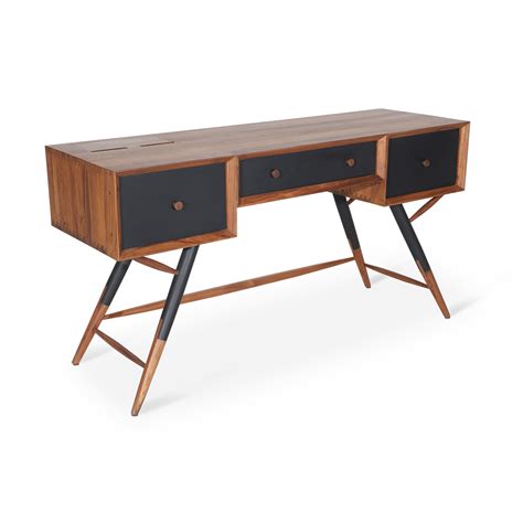Ashri - Teak Study Table, PU | Alankaram
